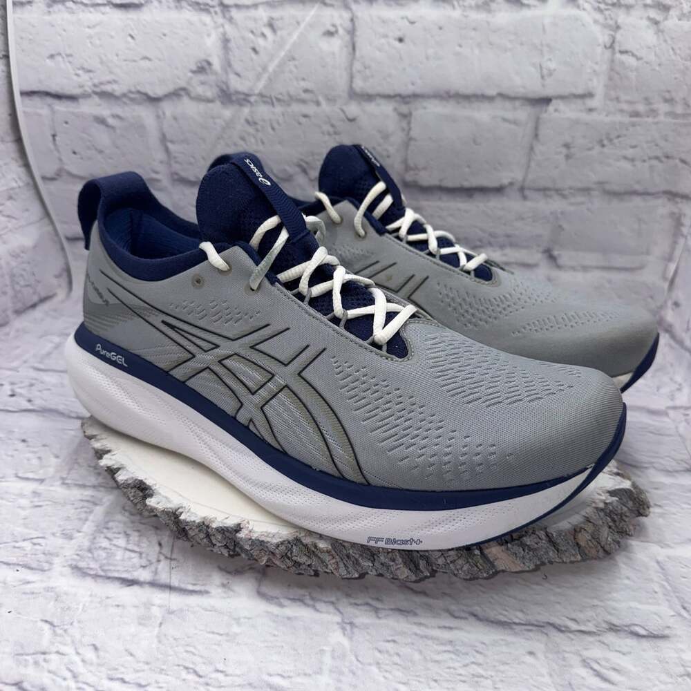 ASICS GEL-Nimbus 25 Running Shoes Mens Size 13 Extra Wide Gray Blue 1011B618